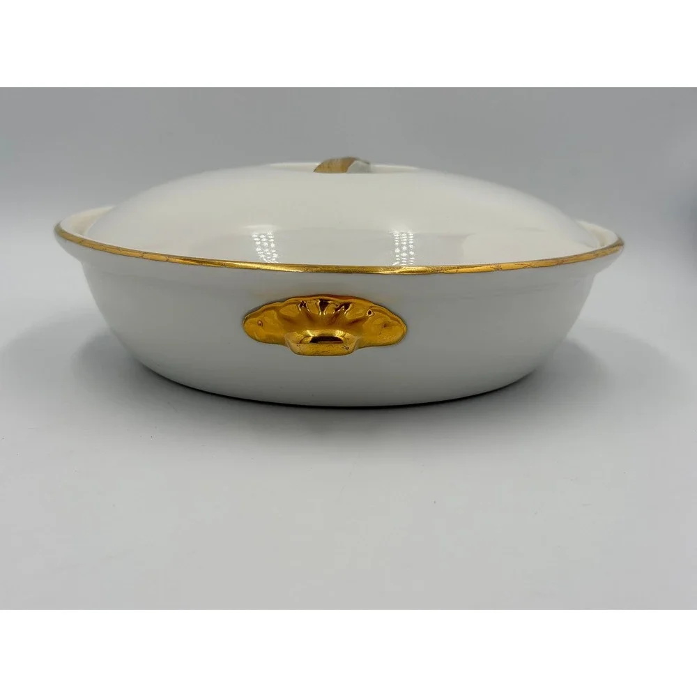 Royal‎ Worcester Evesham Gold Covered Casserole Dish Shape 22 Size 3